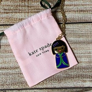 Kate Spade RARE “Kanpai” Kimono Blue Necklace